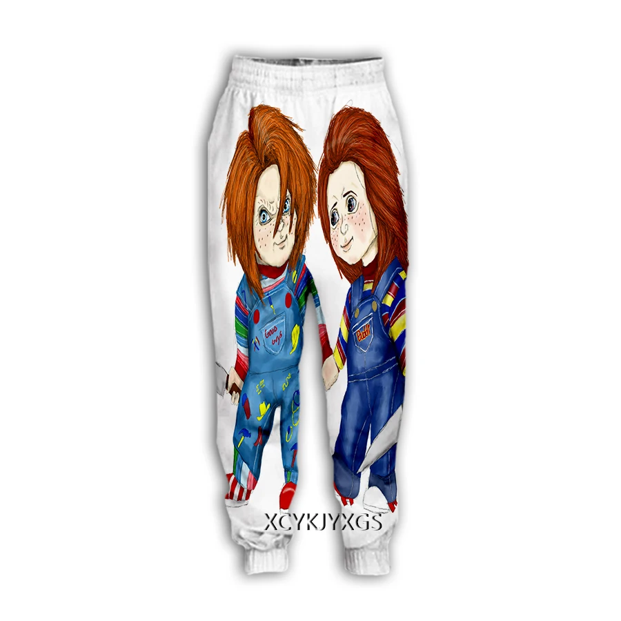 Xinchenyuan جديد الإبداعية الرعب تشاكي ثلاثية الأبعاد طباعة Pants غير رسمية Sweatpants مستقيم السراويل Sweatpants الركض السراويل بنطلون K06