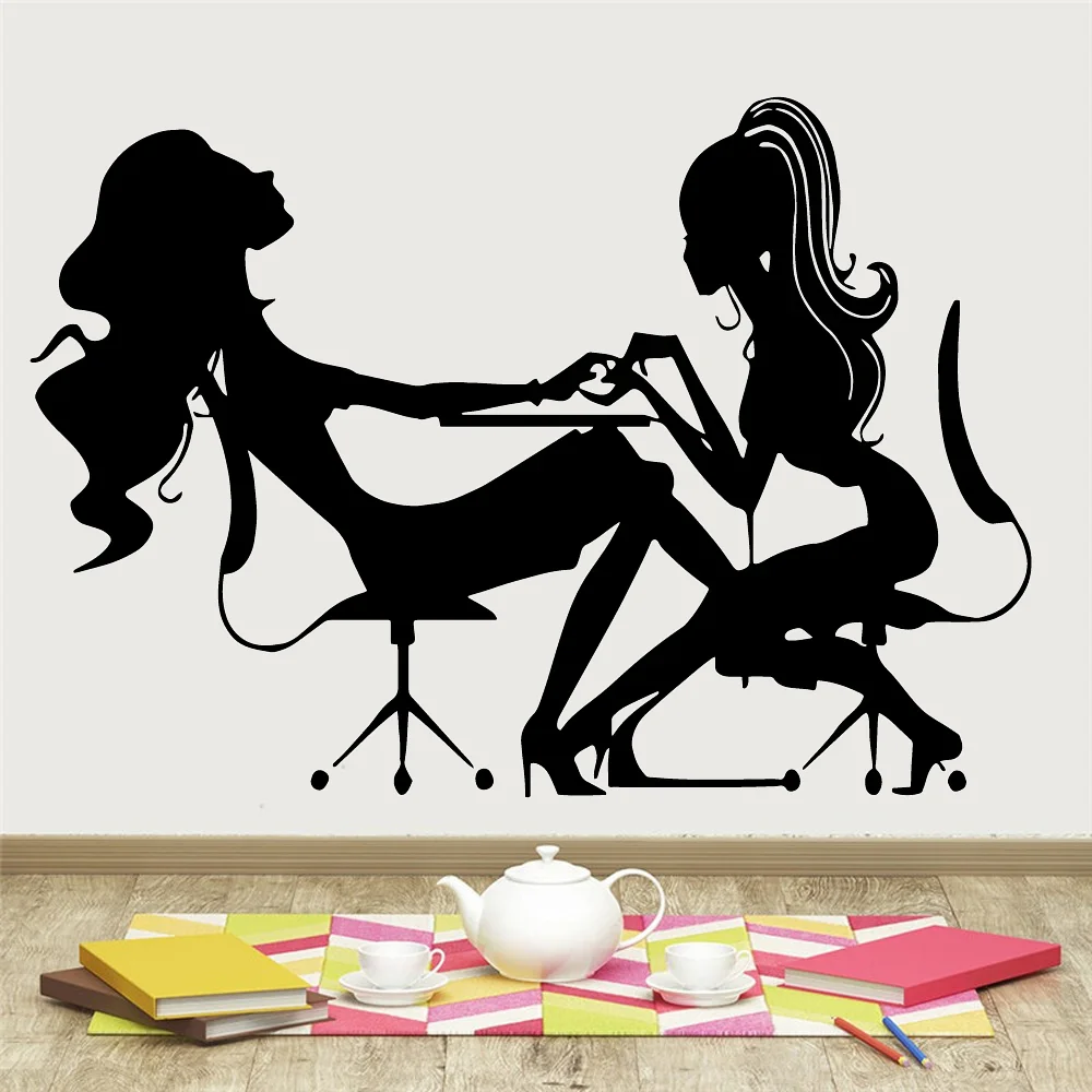 

Creative nail salon Wall Stickers Vinyl Decal For Beauty Salon Rooms Decor Wall Art Decals Wallpaper