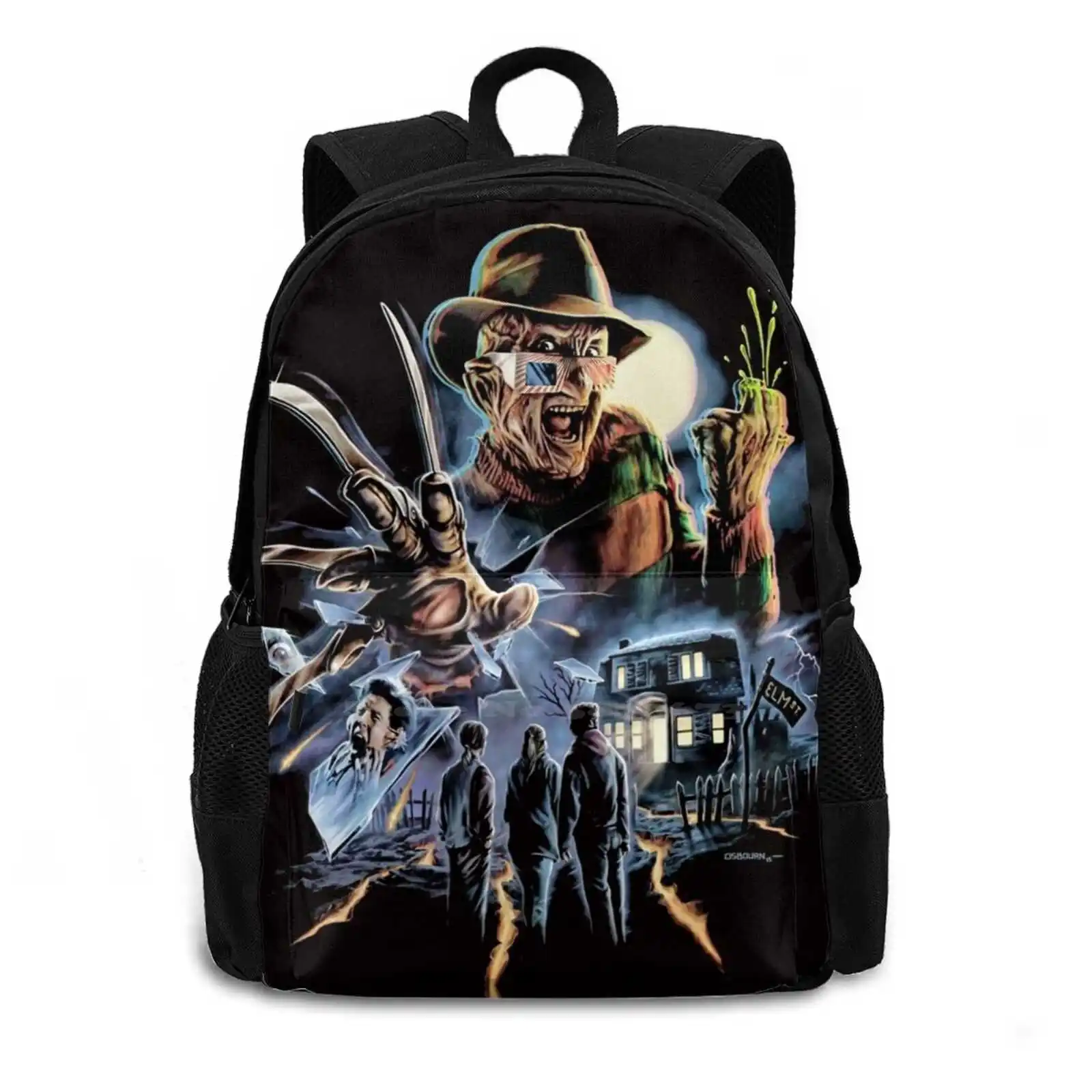 3D School Bags Travel Laptop Backpack Freddie Krueger Horror