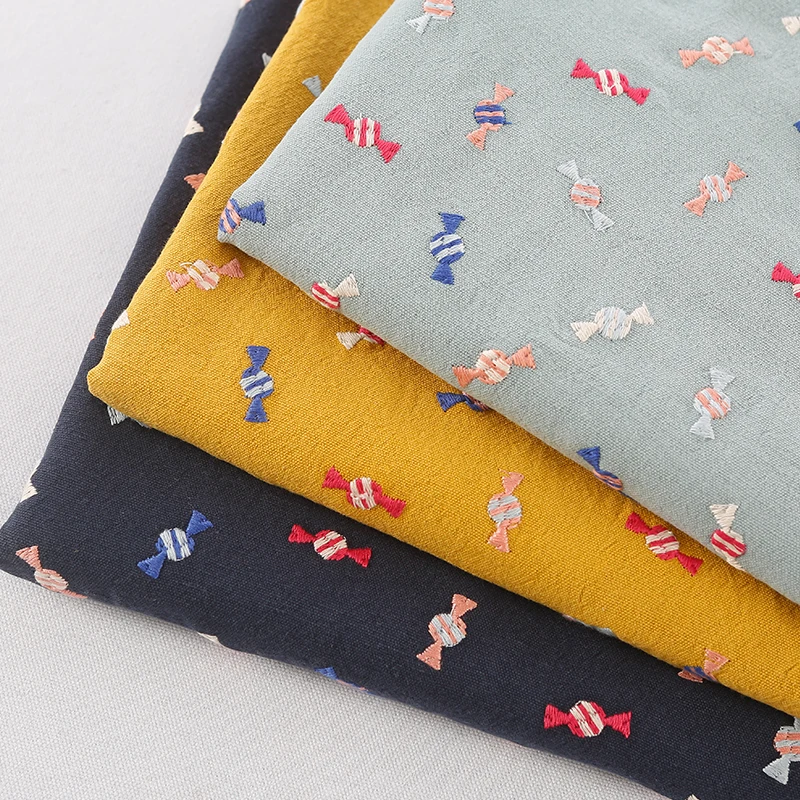 

Тяжелая промышленность, вышивка, милый карамельный узор, хлопок и лен, ткань ручной работы, одежда, скатерть, подушка, ткань для дивана