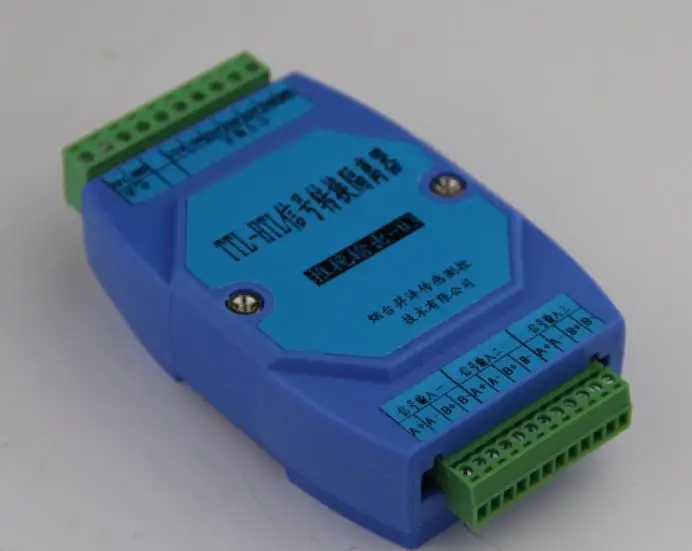 5V Differential to 24V Collector 24V Collector to 5V Differential One Way Divided into Three TTL to HTL Isolation Module