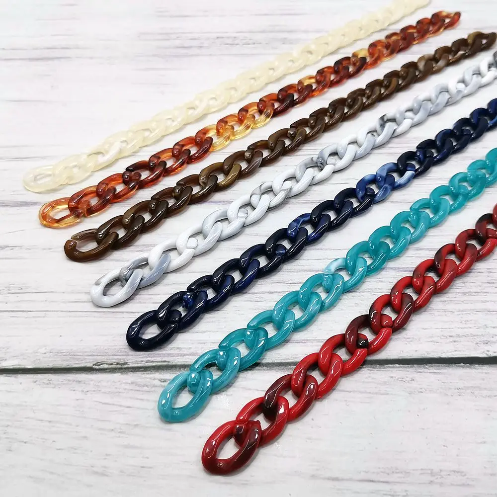 

1.0 Meter Acrylic Chains Colors Strands Linked Bag Chains Women DIY Accessories Glasses Chain Components New N435