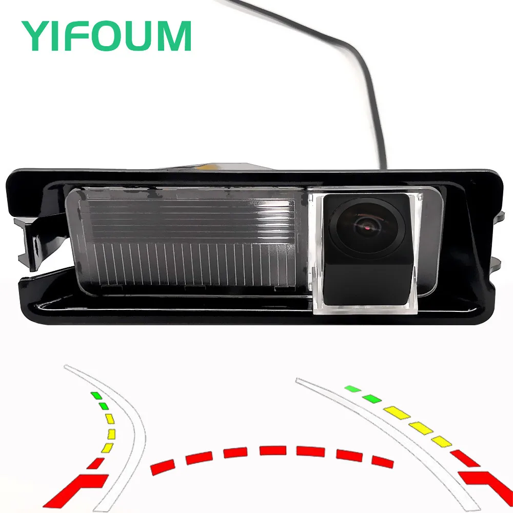 AHD Fisheye 12LED Dynamic Trajectory Car Rear View Wireless Camera For Nissan Micra March/Renault Logan Sandero Stepway Pulse