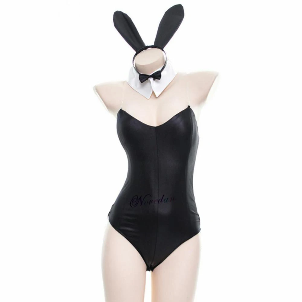 Anime Sakurajima Mai Faux Leather Cosplay Costume pour femme, tissu lapin, combinaison femme sexy, mignon, Kawaii