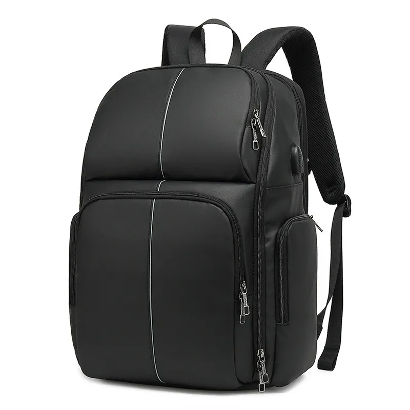 Waterproof Laptop Backpack for Men 17.3 inch USB Charging Bag Night reflection Business/ School Backpack for Teenage Boys