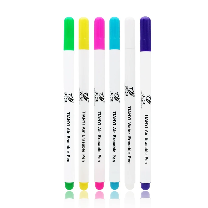 3/6PCS White Water Soluble Marker Pen Fabric Marking 6Water Erasable Marking Pen for Leather Marking Clothing Graffiti DIY