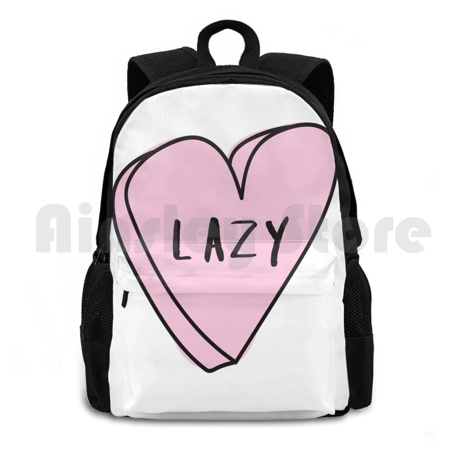 Lazy Sassy Conversation Heart ? Trendy / Hipster / Tumblr Meme Outdoor Hiking Backpack Riding Climbing Sports Bag Sassy Funny