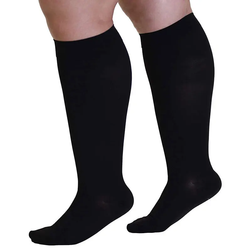 

Plus size Compression Socks for Men Women Anti-Varicose Thrombus Knee High Elastic Stockings Running Travel Recovery 3XL 4XL 5XL