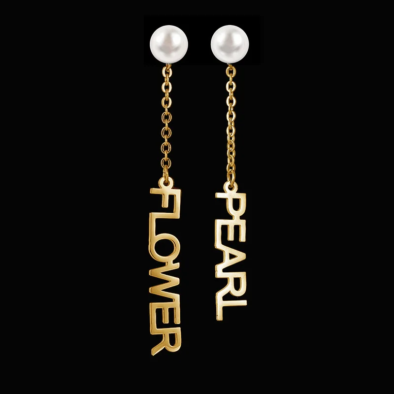 

Новое поступление, индивидуальные серьги Nextvance с именем, персонализированные серьги из нержавеющей стали с именной табличкой для женщин, любовь, творчество, ювелирные изделия, подарок