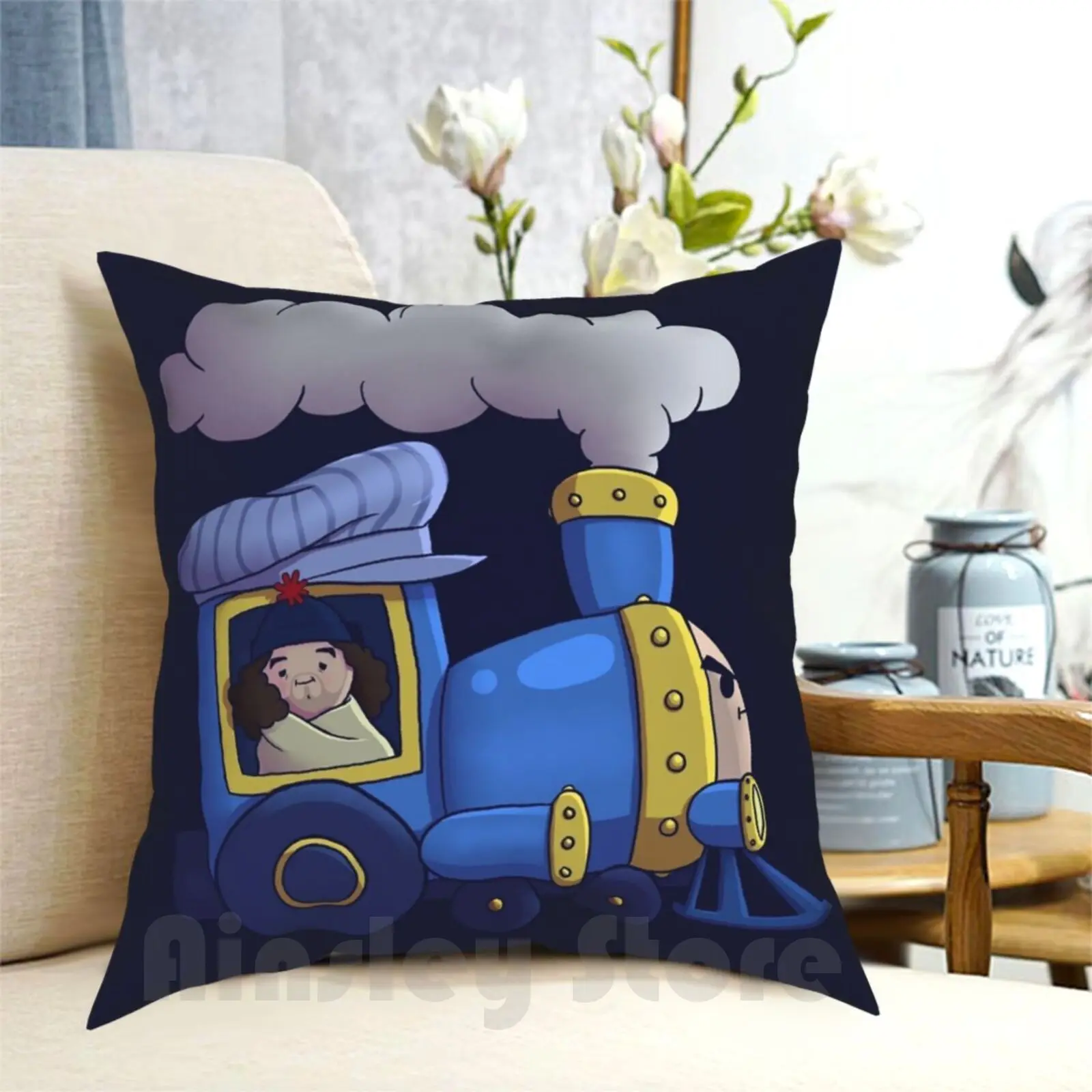 Sleepy Time Junction Pillow Case Printed Home Soft DIY Pillow cover Game Grumps Steam Train Danny Dan Avidan Sex Party