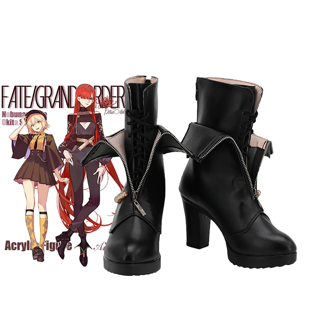 

FGO Oda Nobunaga Boots Cosplay Fate Grand Order Demon King Nobunaga Cosplay Shoes High Heel Boots Custom Made