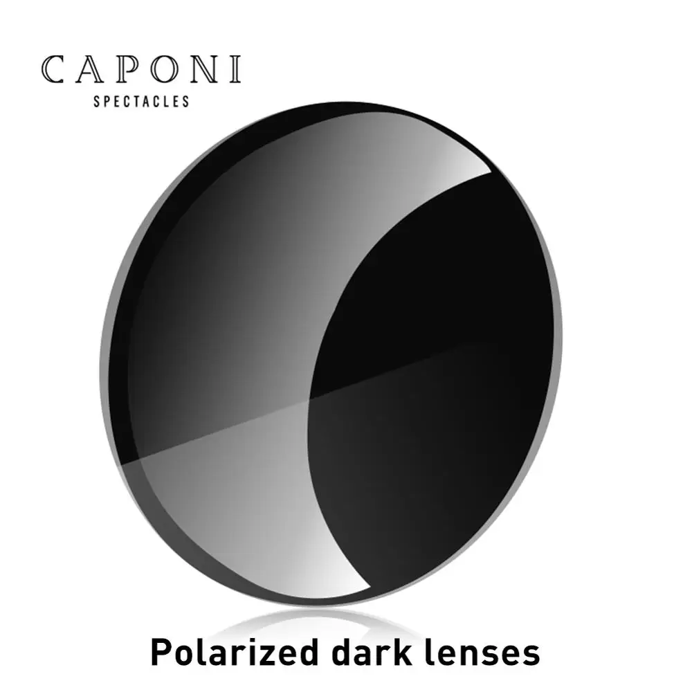 CAPONI Polarized Dark Lenses Prescription Lens Optical Glasses Lens 1.56/1.61 Refractive Index Clear Vision Sunglasses Lenses