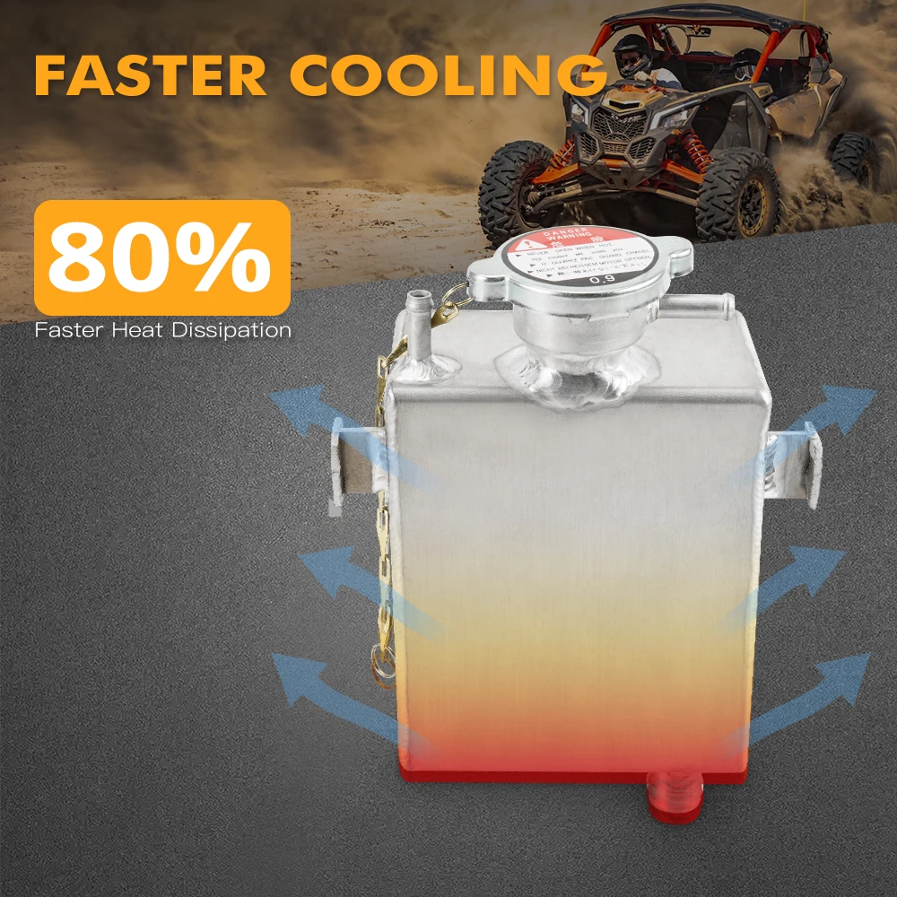 NICECNC For Can-Am Maverick X3 2018-2023 Max R RR Aluminum Coolant Tank For Can-Am Defender Max HD Commander Parts