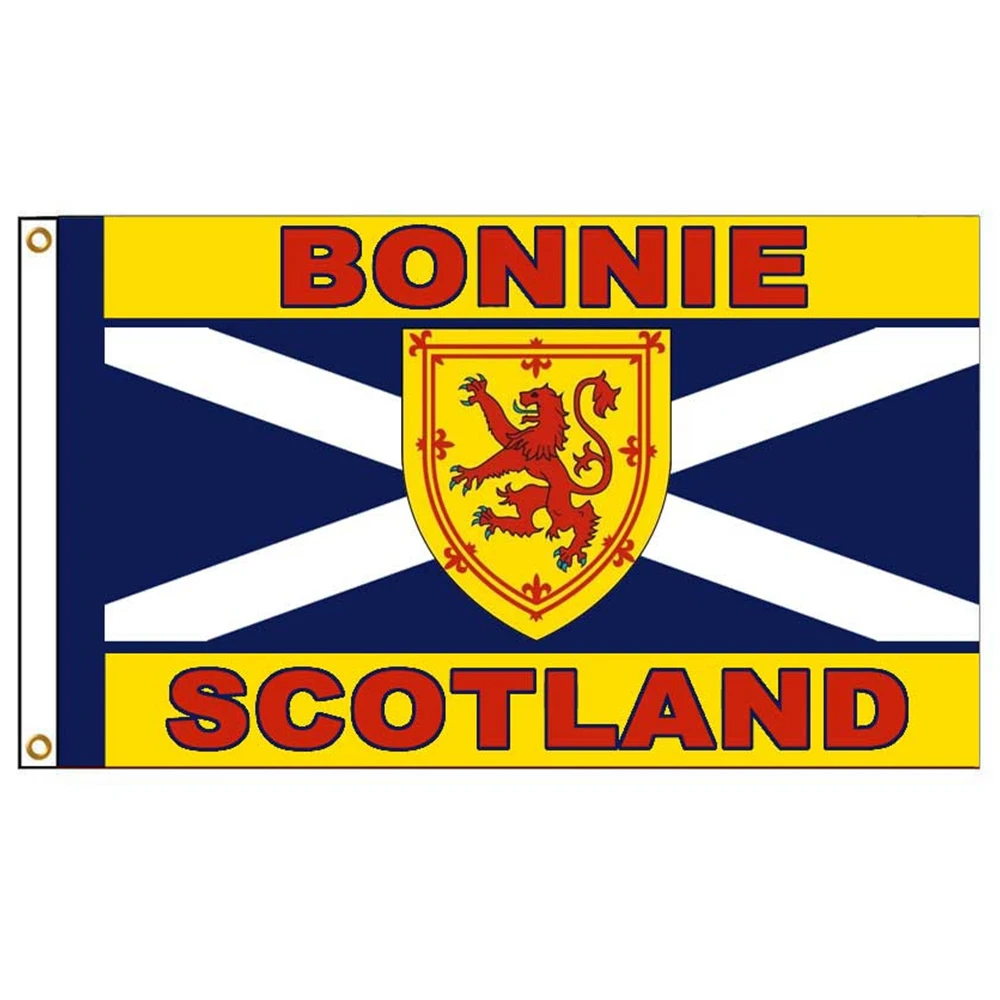 Bonnie Scottish Counties Scotland Flag, 150X90cm, Banner 3x5 ft, 100D Polyester, Brass Grommets, Custom Flag