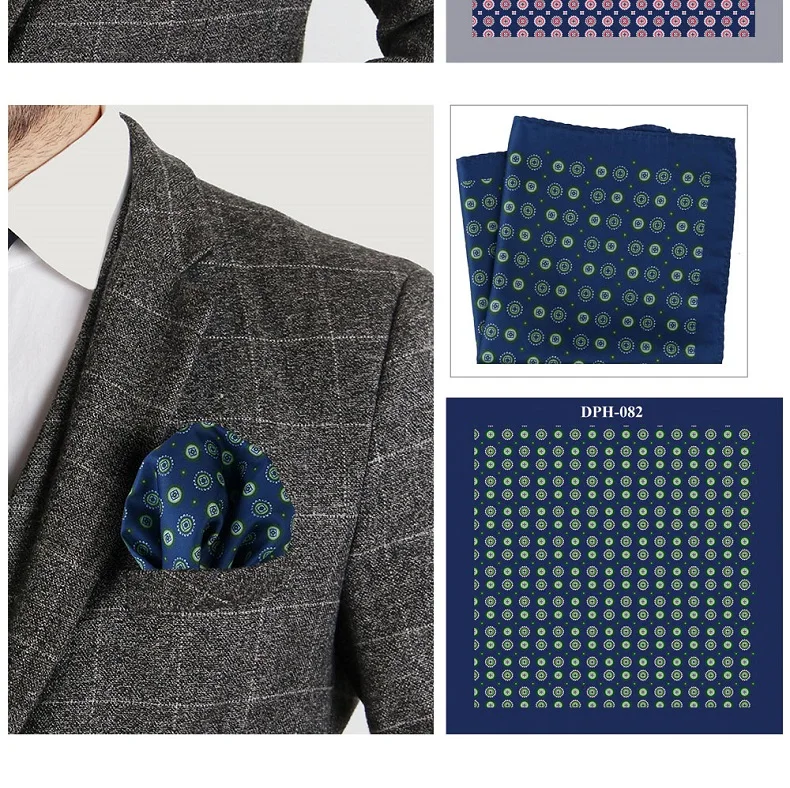 Tailor Smith New Arrival 30x30cm Big Size Handkerchief Men Fashion Chest Towel Paisley Floral Dot Soft Suit Hanky Pocket Squares