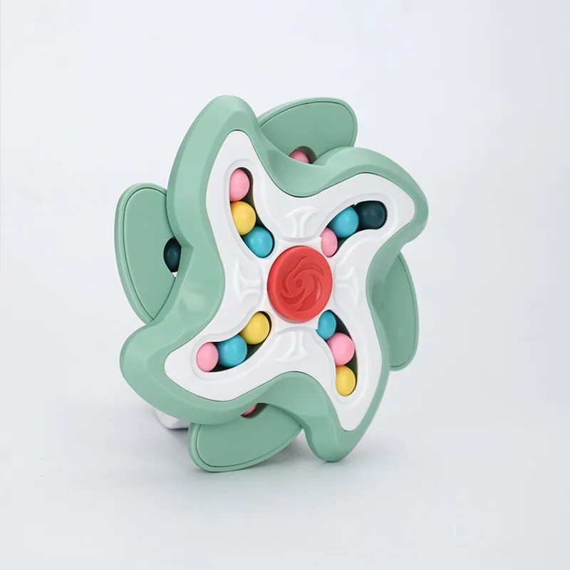 Girando cubo de feijão mágico alívio do estresse spin grânulo quebra-cabeças spinner dedo mágico brinquedo para crianças brinquedo inteligência educacional