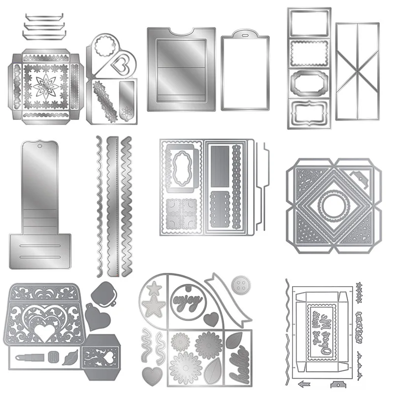 Exploding Box Series Metal Cutting Dies For Scrapbooking Craft Die Cut Card Making Embossing Stencil Photo Album