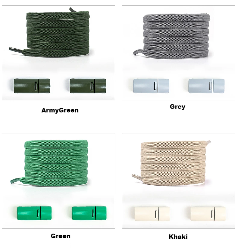 Multicolor Magnetic Lock Laces Sneakers Shoelaces Elastic No Tie Shoelace Kids Adult Quick Tieless Shoe Lace Fits All Shoes Size