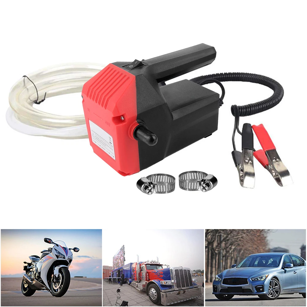 Electric Oil Diesel Fluid Sump Extractor Scavenge Exchange Car Engine Oil Pump Fuel Transfer Suction Pump + Tuber