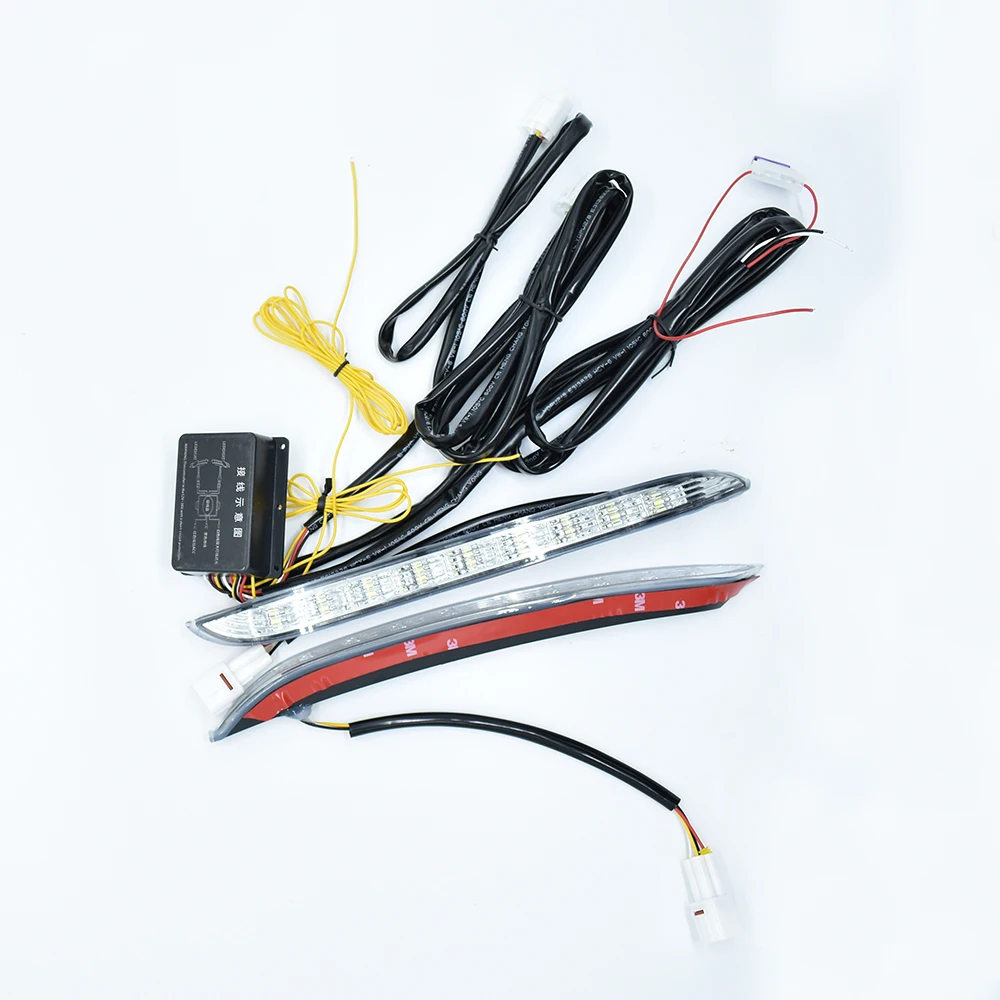 자동차 LED 주간 주행등 안개등 커버 구멍 DRL, 방향 지시등 스타일, 12V, 기아 리오 K2 2011 2012 2013 2014, 2 개