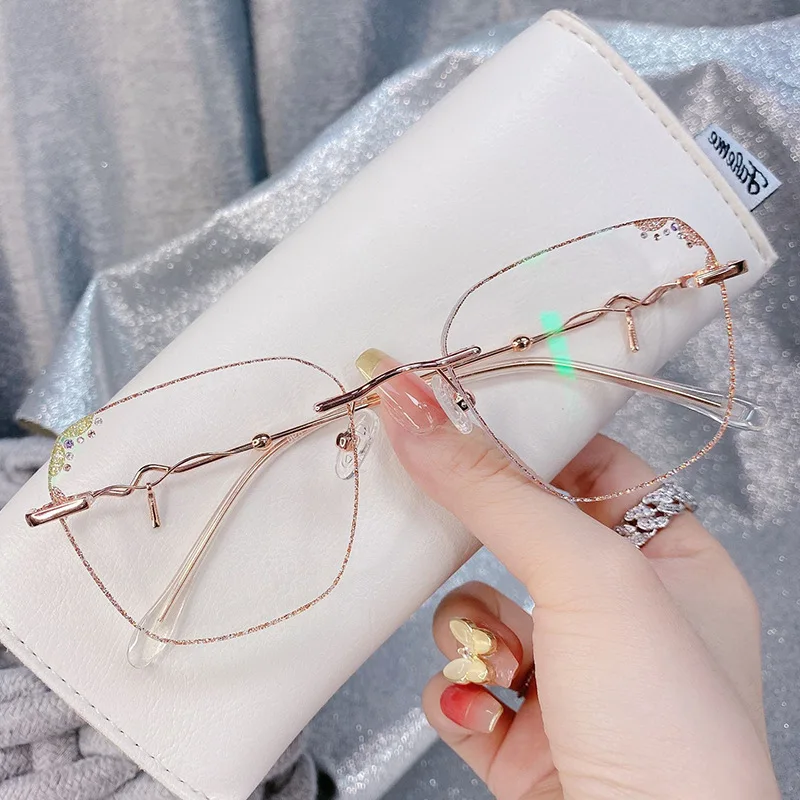 

0~10.00 Trends Office Anti Blue Light Cat Eye Glasses Computer Women Spectacles Vision Care Gaming Men Eyeglasses Frame Alloy