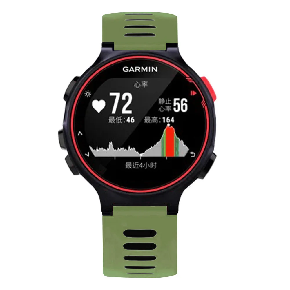 Correas de silicona para reloj inteligente, pulsera de repuesto para Garmin Forerunner 735XT, Forerunner 220/230/235/620/630