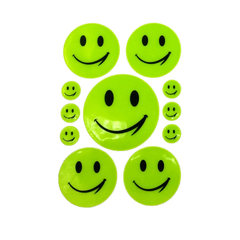 Car sticker Big Size Smile Face Safety Reflective Sticker for Auto Scooter Bicycle Motorcycle Strollers Wheel Chairs