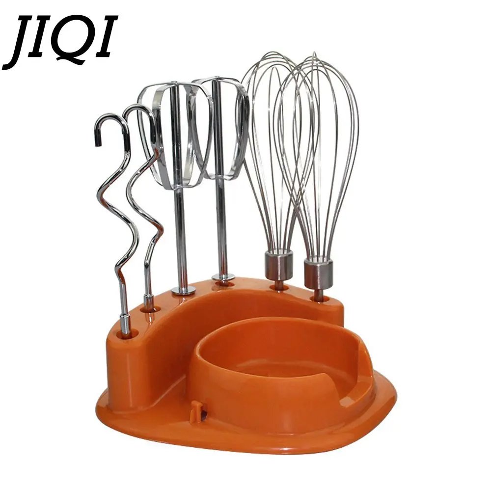 JIQI 5 Speed Electric Egg Beater Handheld Dough Mixer Portable Food Blender Cream Cake Stir Tool Cuisine Baking Processor 220V