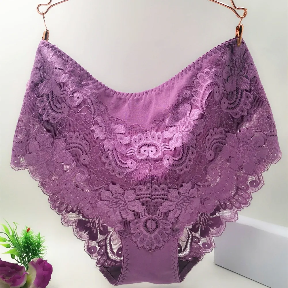 Women\'s Underwears Sexy Lingeries Briefs Women Underpants Cotton Delicate Lace Plus Size 6XL 7XL High Waist Lady\'s Panties