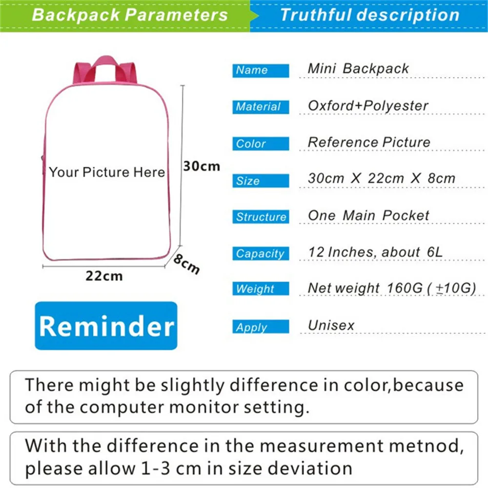 Dostosuj swoje Logo nazwa obraz plecak dla małych dzieci plecak dla dzieci przedszkole dla dzieci torby szkolne dla dzieci torby na prezenty dla dzieci 12 cali