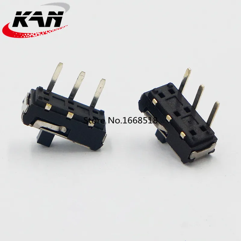 50PCS MSS-12D19 2-speed 3-pin vertical small toggle switch unilateral 3-pin pin small mini micro slide switch