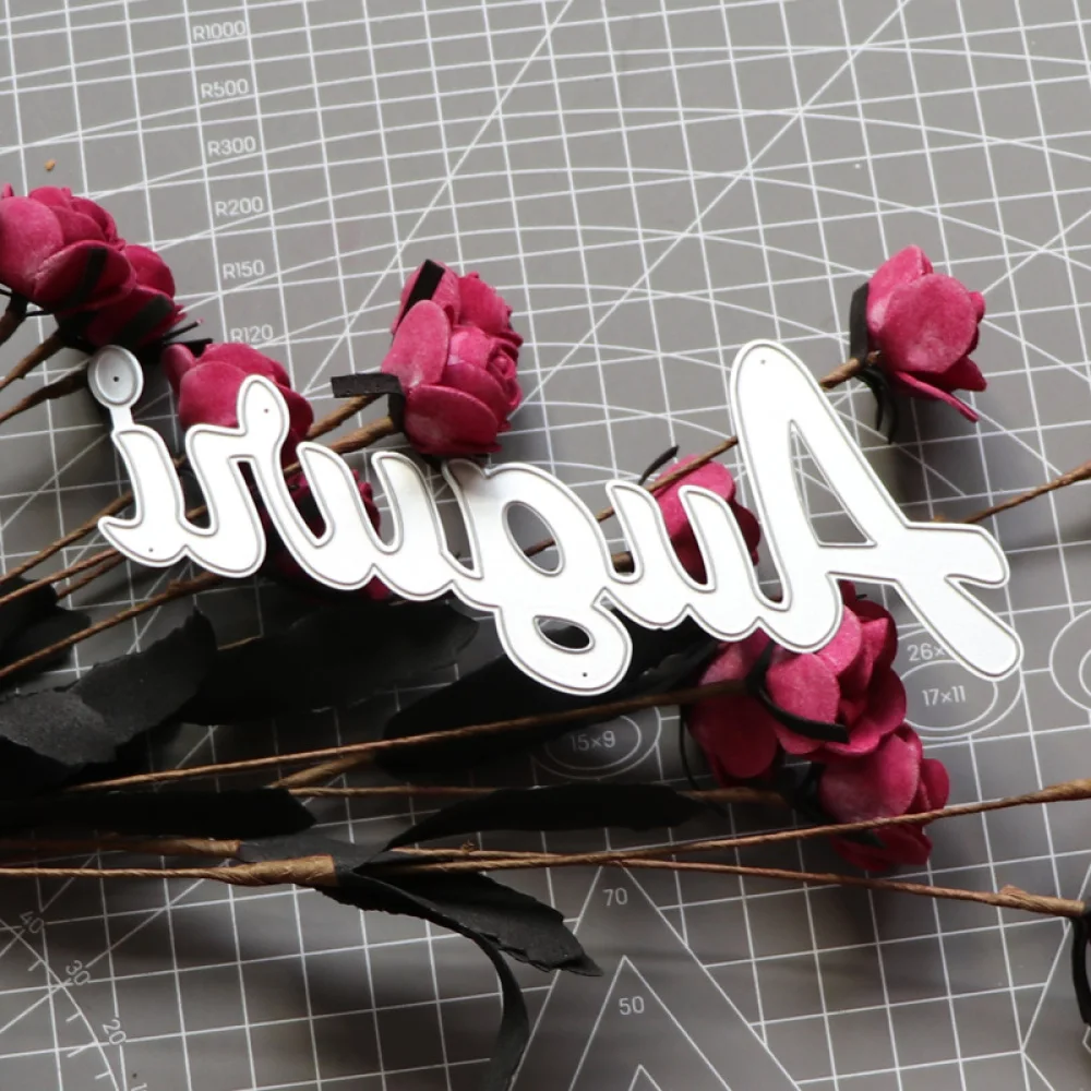 Metalowe matryce do wycinania włoskie słowa Auguri list Scrapbooking do tworzenia kartek DIY tłoczenie nowe rzemiosło Die 2022 nowość