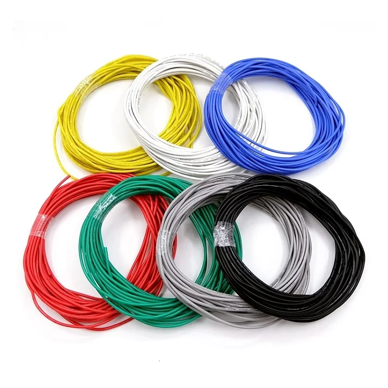 Fil de cuivre Silicone souple 32 30 28 26 24 AWG UL3239 isolé 3KV Flexible bricolage éclairage LED câble électronique