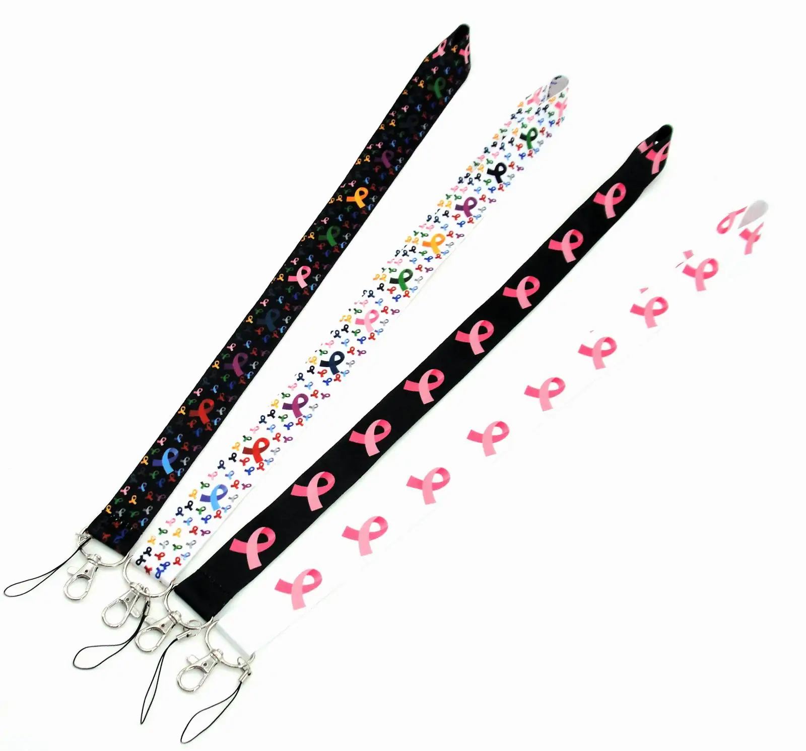 

New 30pcs Red ribbon Lanyard Id Card Badge Holder Keychain Straps For Mobile Phone Neck Strap