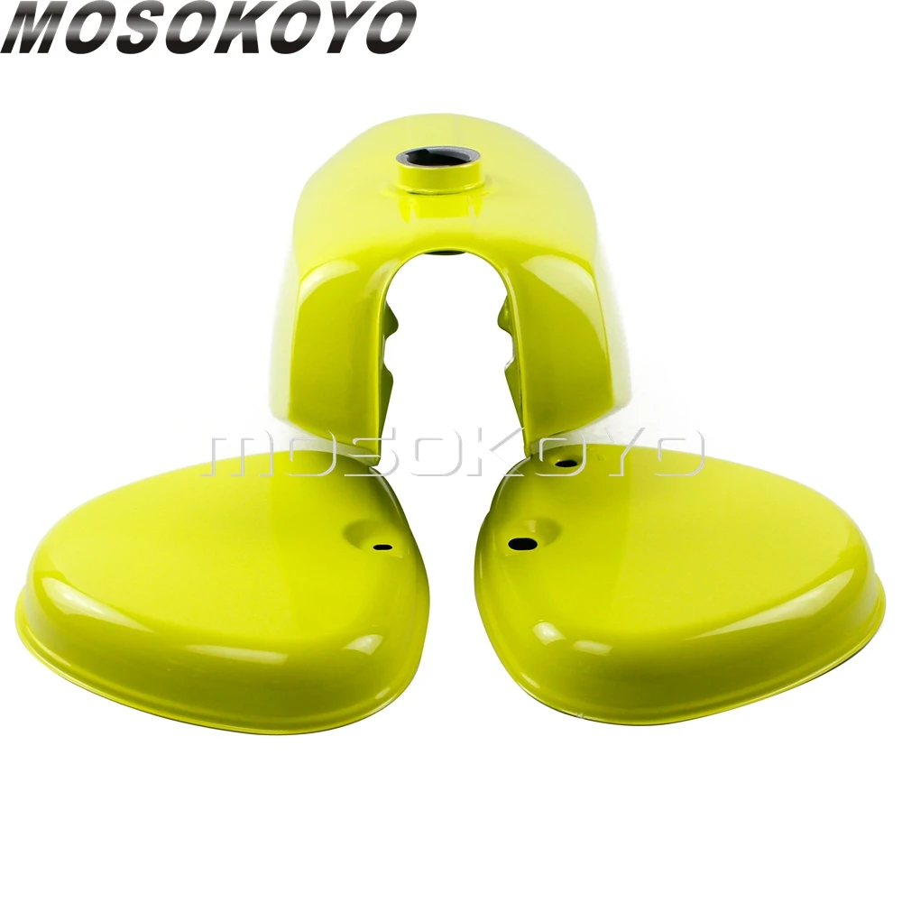 3pcs Motorcycle Oil Gas Fuel Tank with Left and Right Side Cover for Simson S50 S51 S70   （200200）