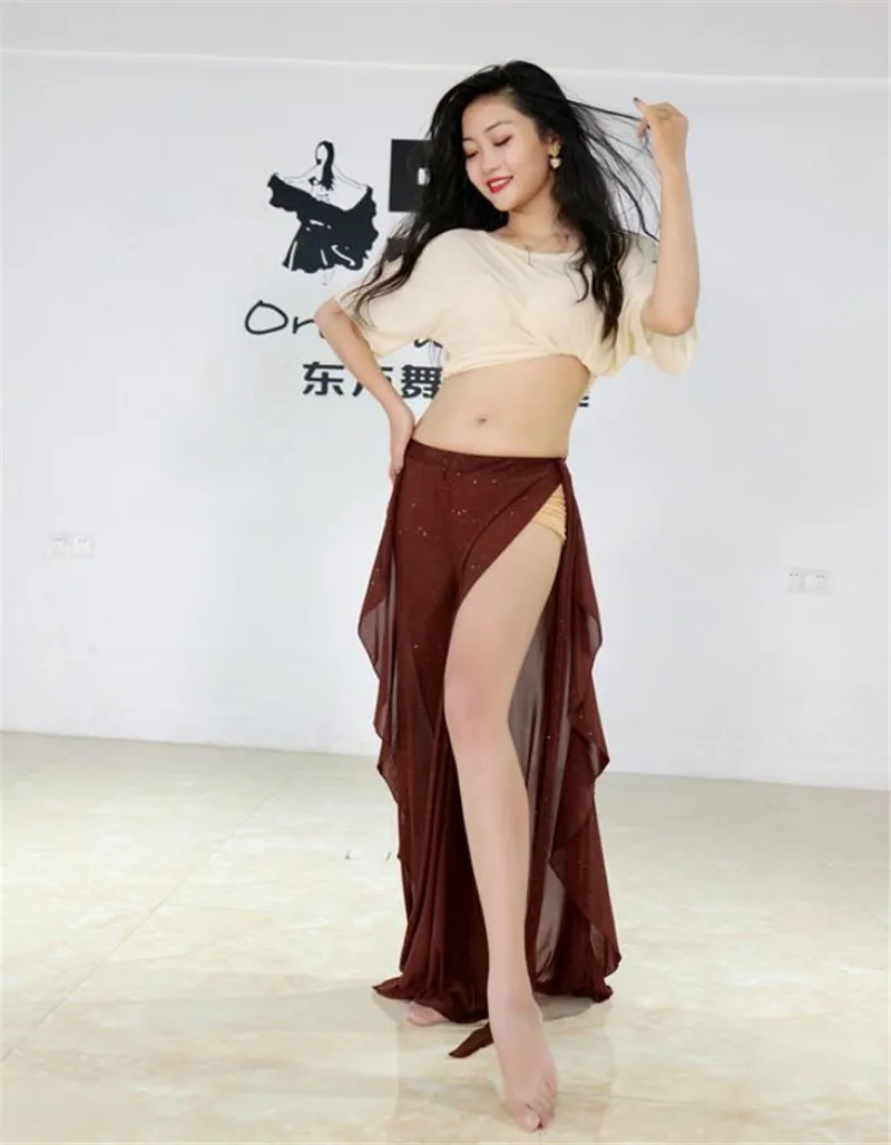 Adult Belly Dance Costume Suit Female Sexy Short Top Performance Clothes Set Profession Practice Skirt Pant Clothing  Summer