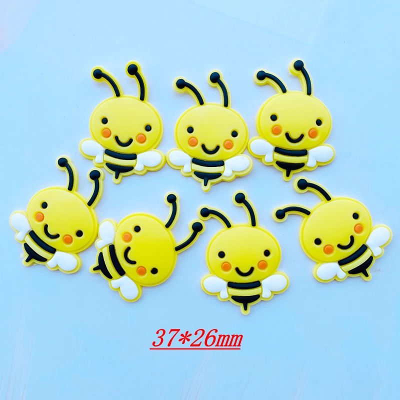 10 / 15 Pieces Of New Kawaii Soft Glue Cartoon Bee Flat DIY Crafts Scrapbook Hair Bow Center Accessories Embellishment A22