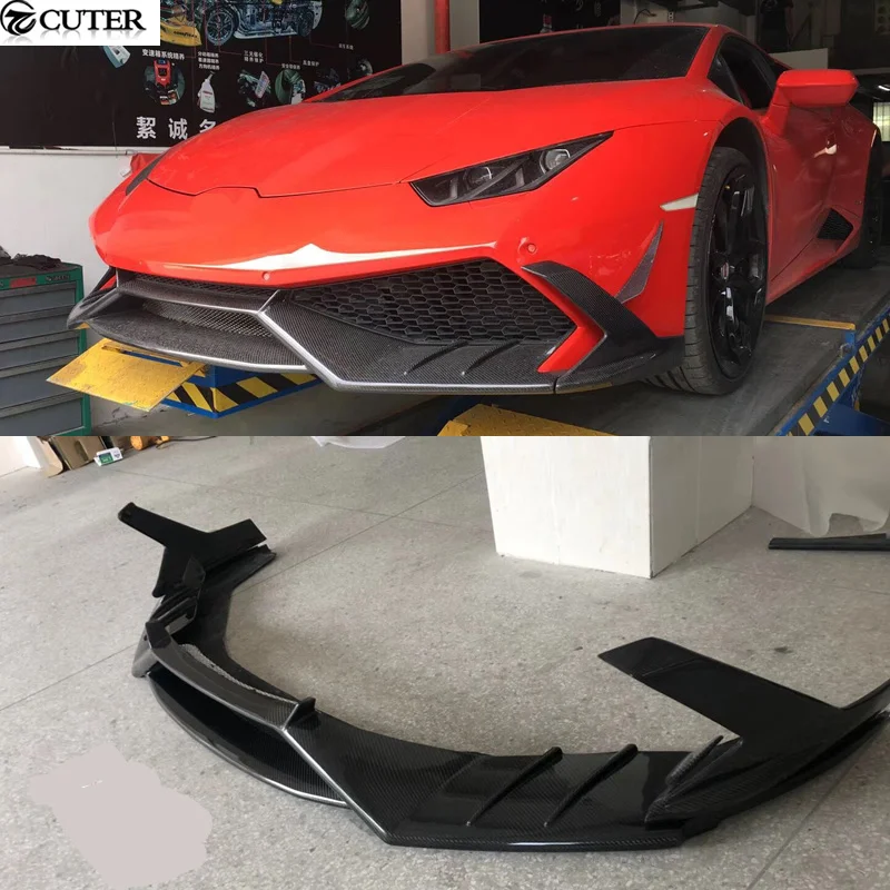 Lp610 Lp580 Carbon Fiber Frp Front Bumper Lip for Huracan Lp610 Lp580 Car Body Kit 2015