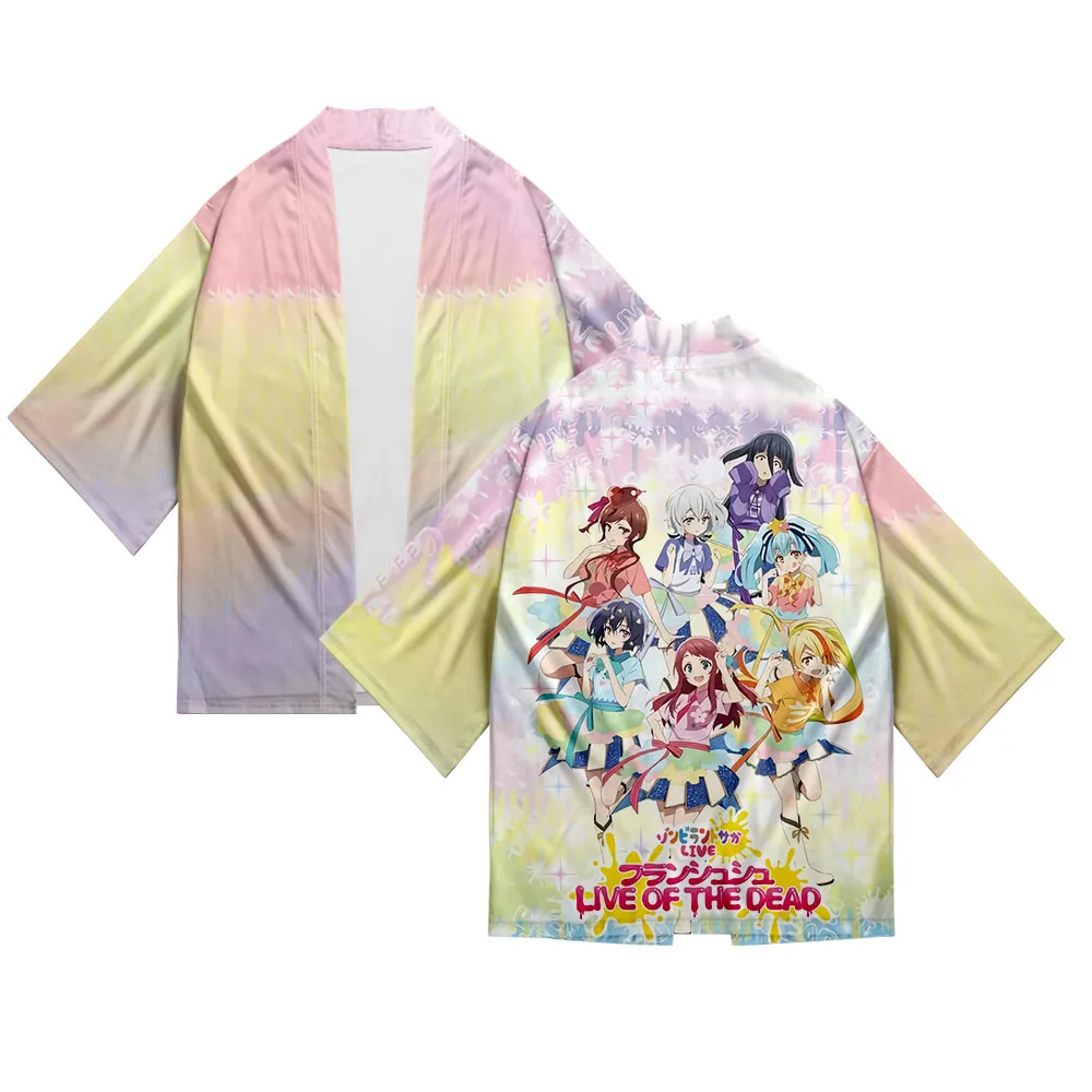 ZOMBIE LAND SAGA – Kimono à manches trois quarts pour hommes et femmes, Blouse Sexy, Style Streetwear, vacances d'été