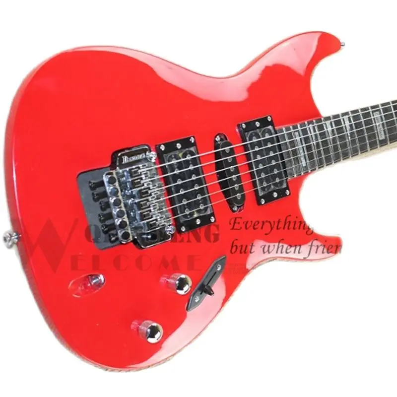 

Factory Custom Electric Guitar RG Ultra-thin Guitar Red Body Tremolo HSH Pickups Maple Neck