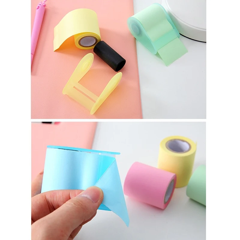 Paper Sticker Memo Pad Sticky Notes and Dispenser Stationery Material Bookmark School Supplies Scrapbook Crafts Low Tack Tape