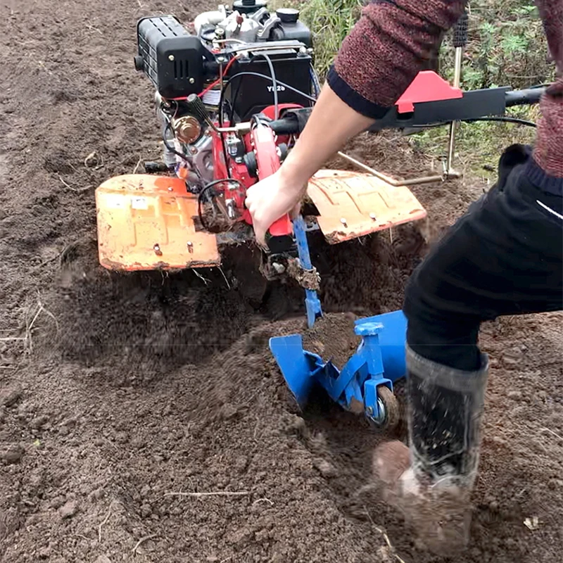 Imagem -05 - Abridor de Vala de Micro-tiller Que Livra o Arado Ajustável à Mão Multi-funcional Pequeno Pomar Adubação