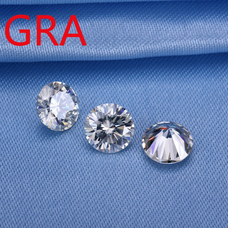 

Real 100% Loose Moissanite Stone 0.5ct 5mm VVS1 D Color Round Cut For Jewelry With GRA Certificate