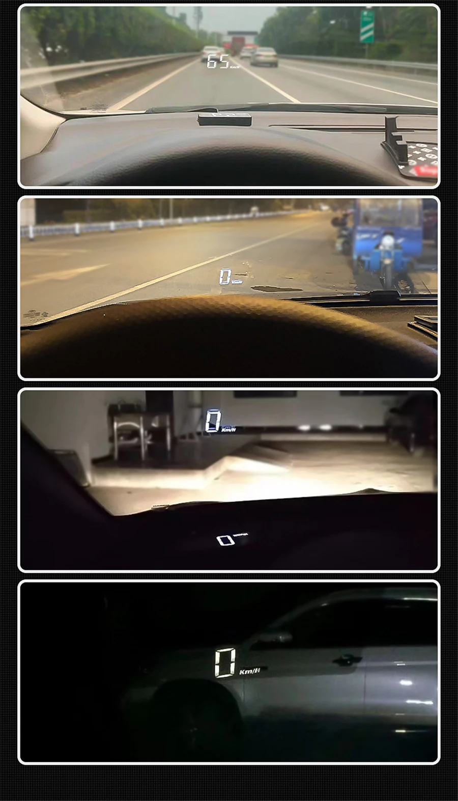 Car HUD OBD2 Head-up Display Windshield Speed Projector Speedometer Windshield KMH/Mile Water TEMP Voltmeter - Image 2