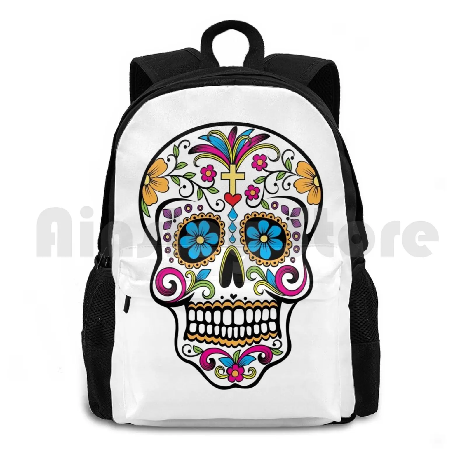 Catrina Sugar Skull Outdoor Hiking Backpack Riding Climbing Sports Bag Skull Catrina Day Of The Dead Mexico Painted Love Cool