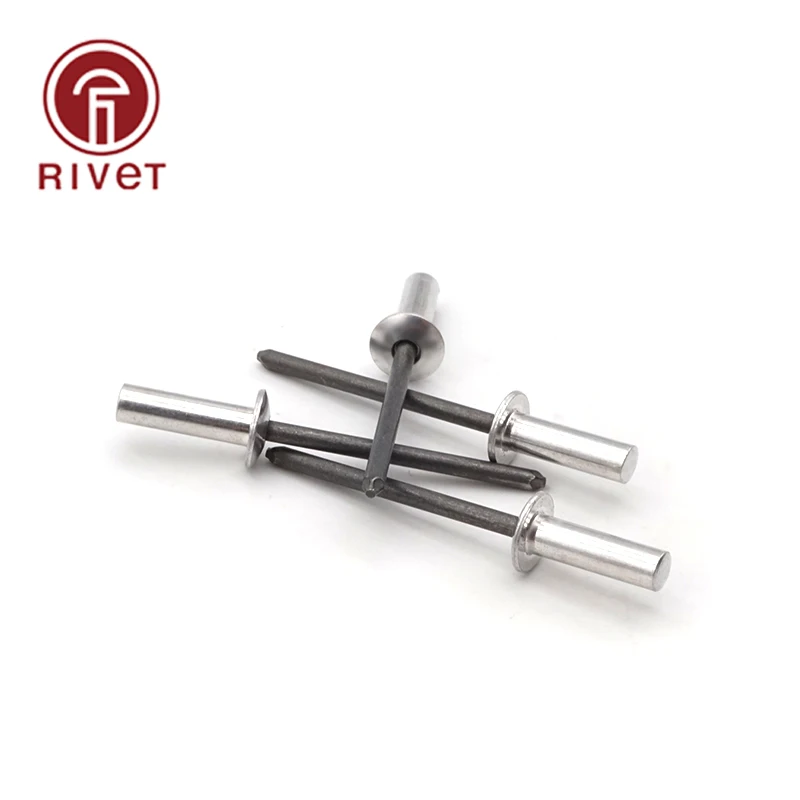 DIN 15973 20PCS M4.8*8/9/10/11/12/13/14 Rivets Remaches Aluminum Steel Closed End Blind Rivets Round Dome Head Rivet Fasteners