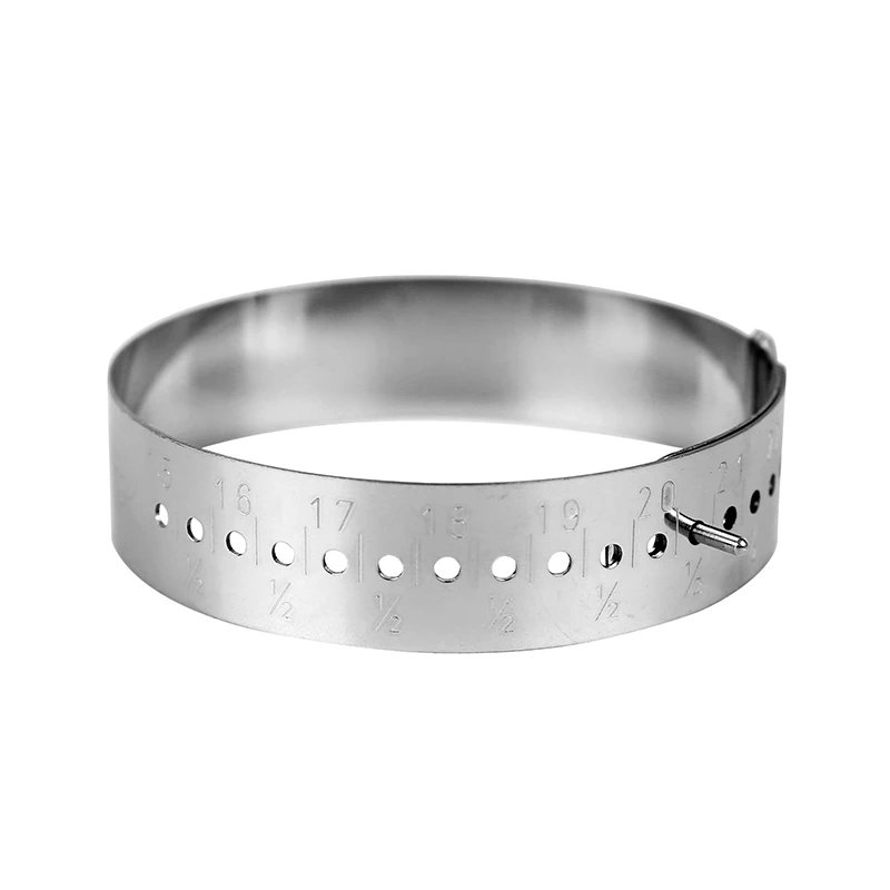 Stainless Steel Bangle Sizer Gauge Adjustable Wrist Bracelet Measure for Diy Jewelry Making Tools And Equipment Length 15-25cm