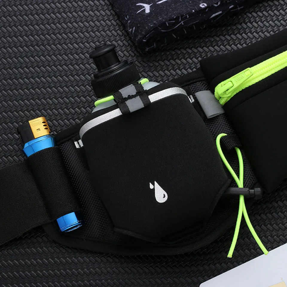 Marathon Dual Pocket Running Bag Trail Running Waist Belt For Phone Unisex Sports Fanny Pack Fitness Waist Pack Water Bottle