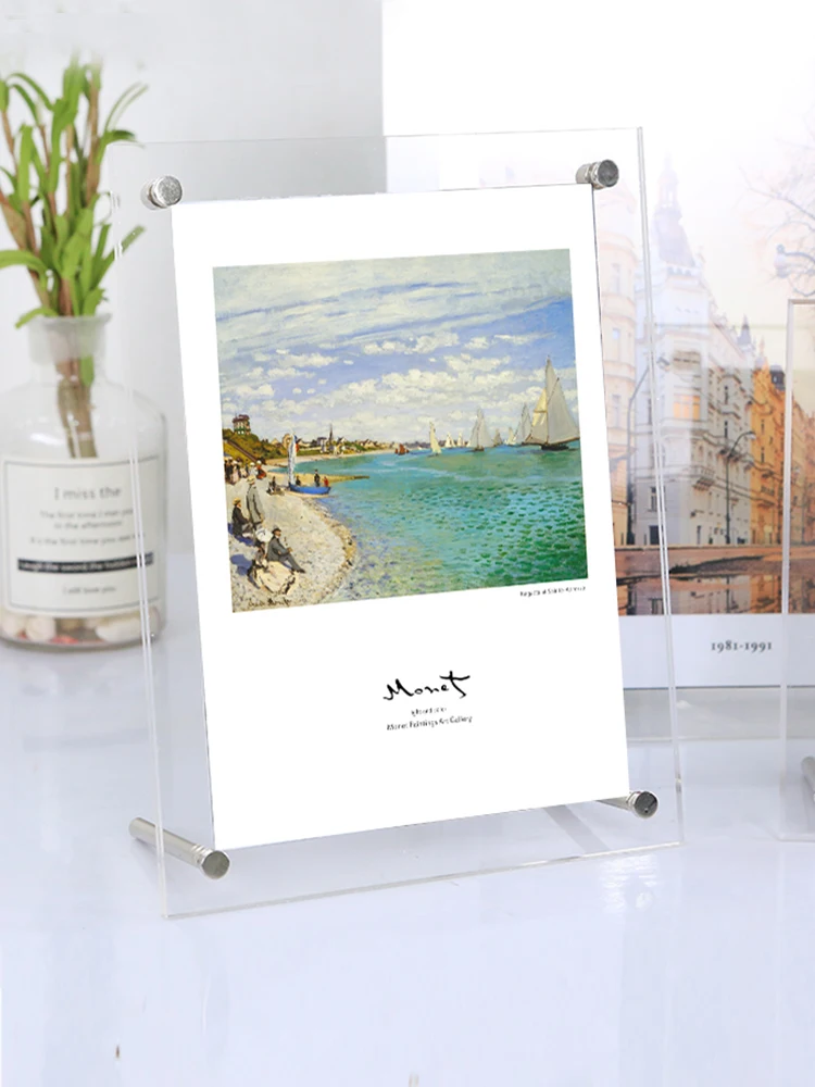 Simple Acrylic Photo Frame Crystal Pendulum Mounted Seven-inch A3a4 Picture Frame Personality Creative Photo Poster Frame Wall