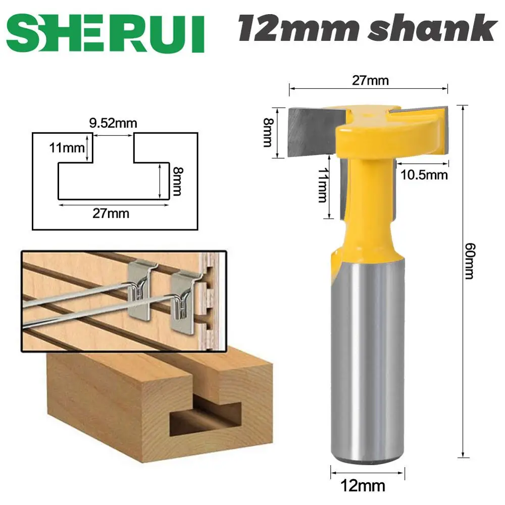 1 шт. Высокое качество Т-слот и Т-образный долбежный фрезерный станок-хвостовик 12 мм для стандартного резака оптовая цена